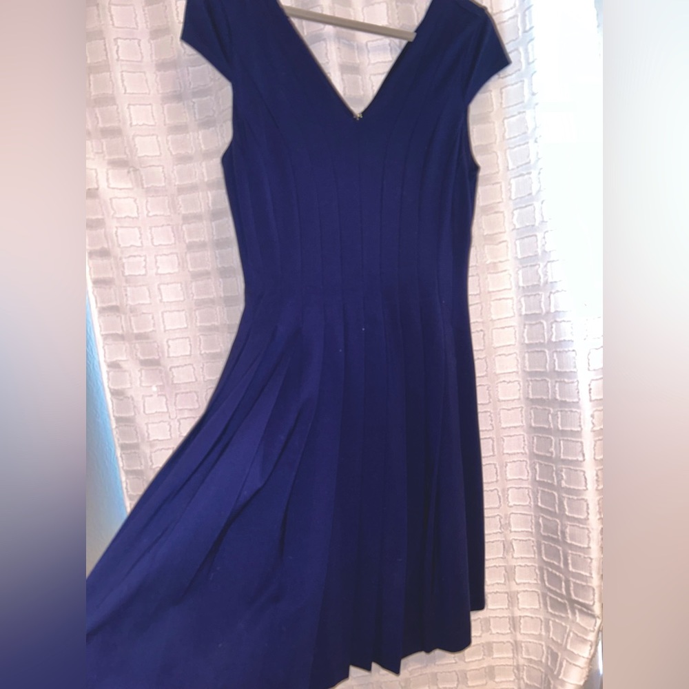 Navy pleated White House black market dress